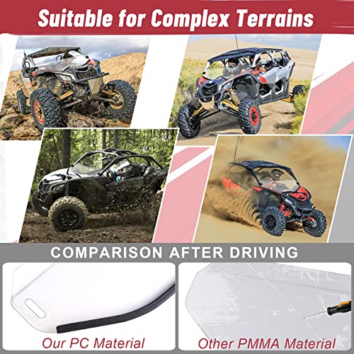 StarknightMT Maverick X3 Scratch-Resistant Half Windshield