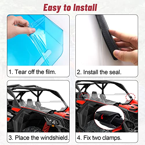 StarknightMT Maverick X3 Scratch-Resistant Half Windshield