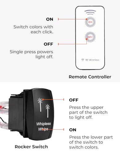 KEMIMOTO LED Whip Lights with Tube Clamp Kit