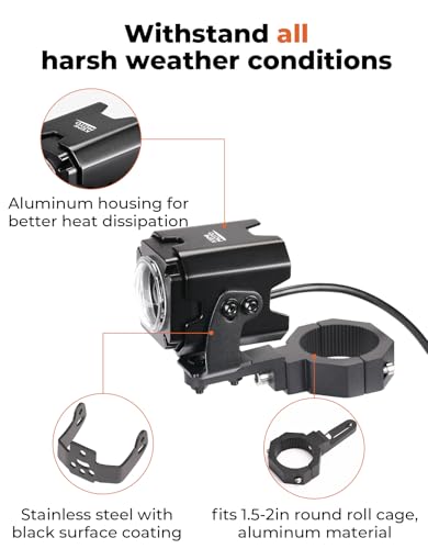 KEMIMOTO LED Whip Lights with Tube Clamp Kit