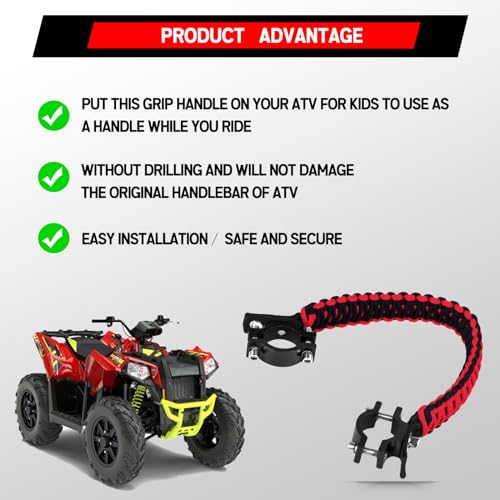Universal ATV Grab Strap for Handlebars 0.75-1.37”