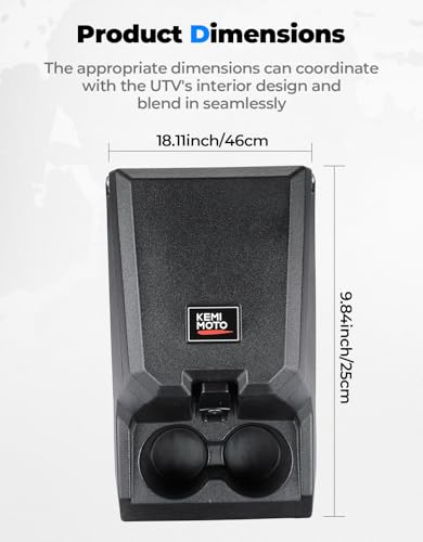 KEMIMOTO UTV Center Console Bench Seat Box