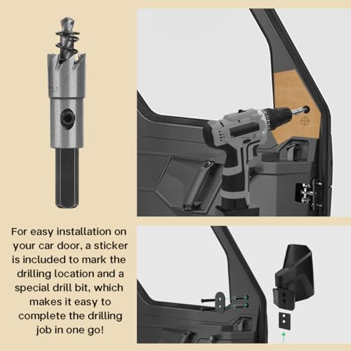 Polaris Ranger Door-Mounted Side View Mirrors