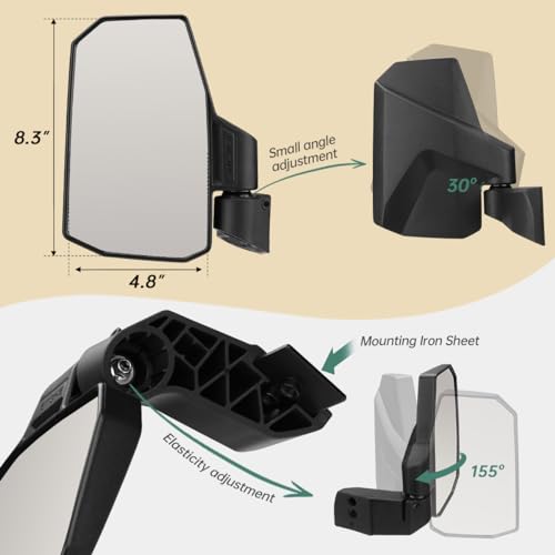 Polaris Ranger Door-Mounted Side View Mirrors