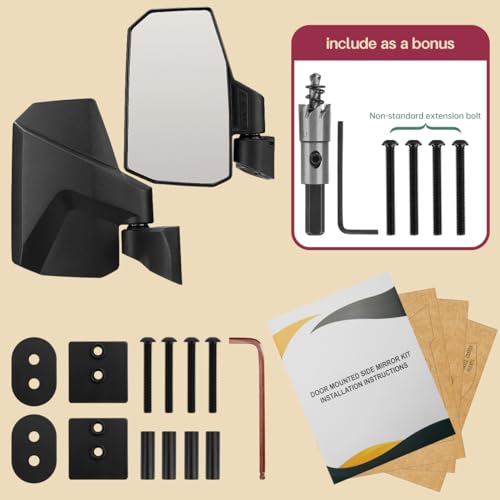 Polaris Ranger Door-Mounted Side View Mirrors