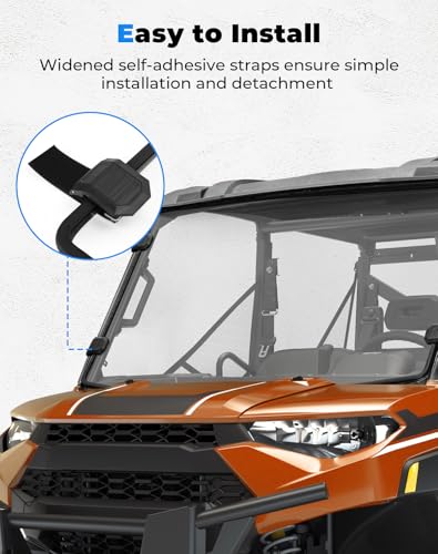 KEMIMOTO Scratch-Resistant Windshield for Polaris Ranger