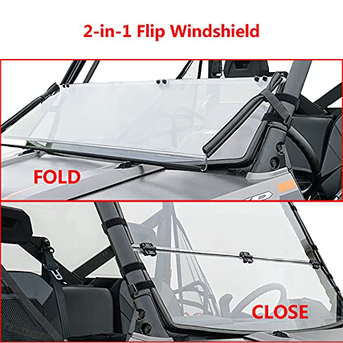 Scratch-Resistant Front Folding Windshield for Polaris Ranger