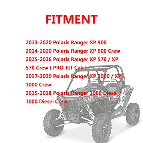 Scratch-Resistant Front Folding Windshield for Polaris Ranger