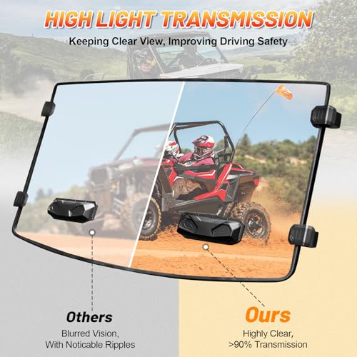 Ranger 1000 Vented Front Windshield by StarknightMT