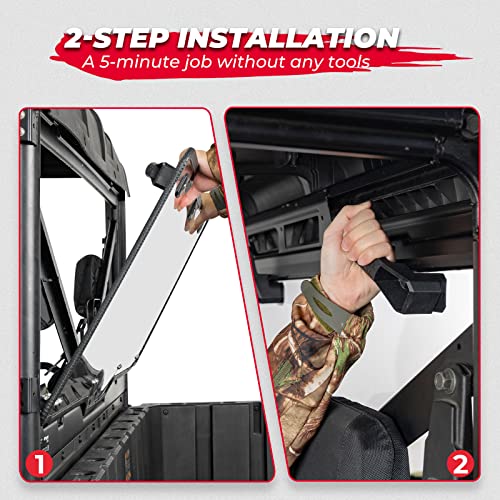 KEMIMOTO Tool-Free Rear Window for Polaris Ranger