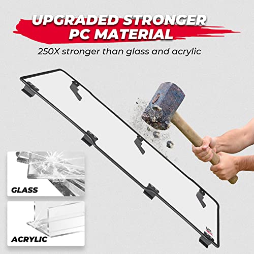 KEMIMOTO Tool-Free Rear Window for Polaris Ranger