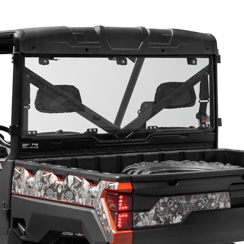 KEMIMOTO Tool-Free Rear Window for Polaris Ranger