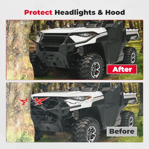 KEMIMOTO Front Bumper Brush Guard for Polaris Ranger