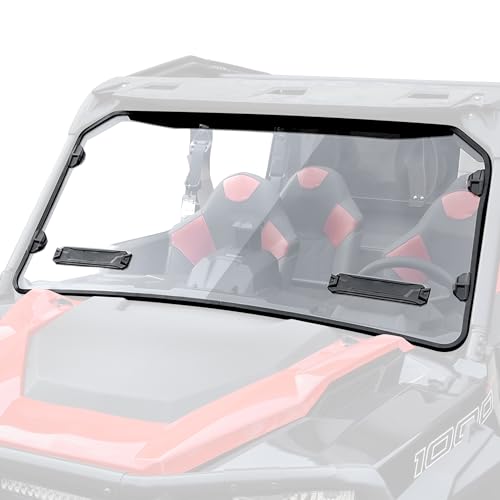 SAUTVS Clear Vented Windshield for Polaris General