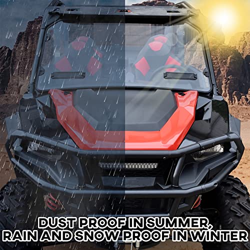 SAUTVS Clear Vented Windshield for Polaris General