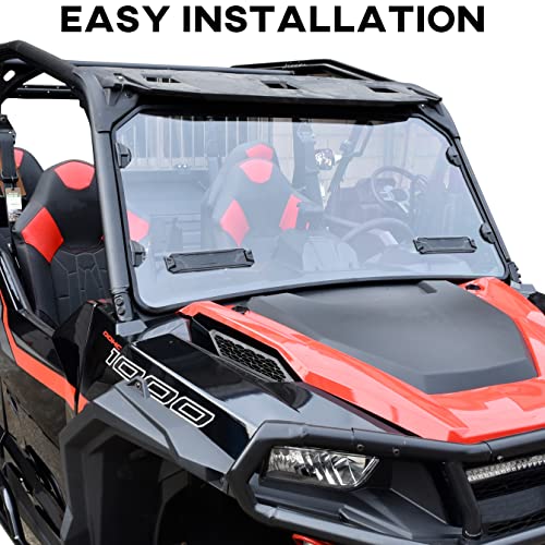 SAUTVS Clear Vented Windshield for Polaris General