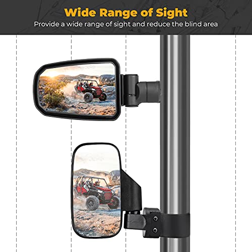 KEMIMOTO Adjustable Folding UTV Side Mirrors