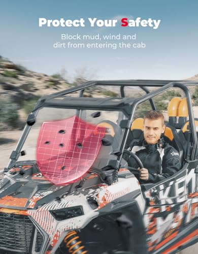 KEMIMOTO Impact Resistant Front Windshield for RZR XP