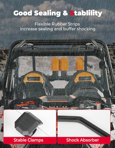 KEMIMOTO Impact Resistant Front Windshield for RZR XP