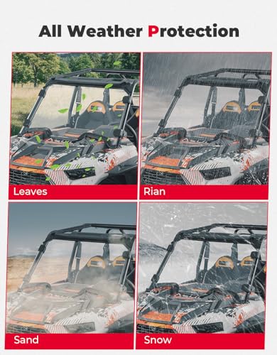 KEMIMOTO Impact Resistant Front Windshield for RZR XP