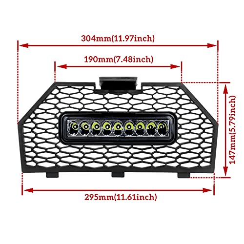 Polaris Sportsman Front Grill Screen with LED Light