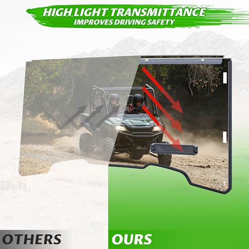 Honda Pioneer 700 Front Vented Windshield 2014-2024