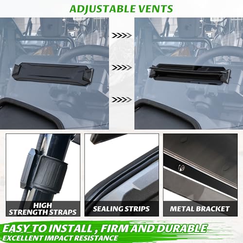 Honda Pioneer 700 Front Vented Windshield 2014-2024