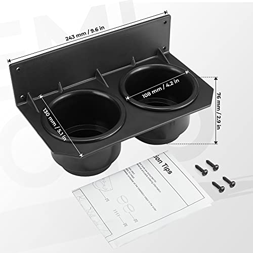 KEMIMOTO UTV Dash Cup Holder with Switch Panel