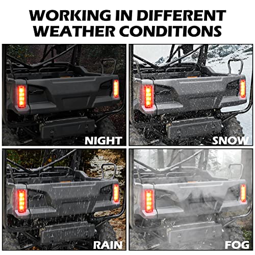 SAUTVS LED Taillight for Honda Pioneer 2014-2024