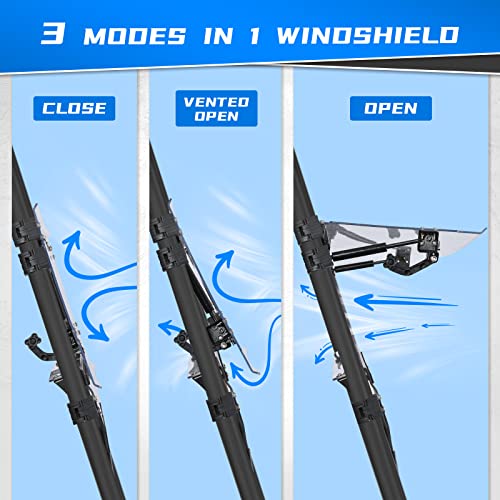 KEMIMOTO 3-IN-1 Windshield for Pioneer 700/700-4