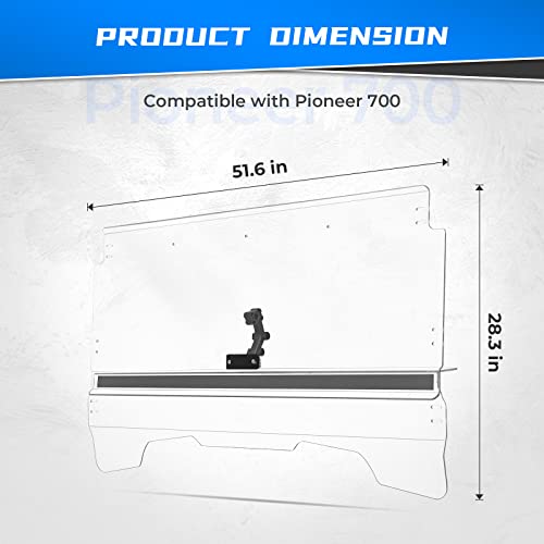 KEMIMOTO 3-IN-1 Windshield for Pioneer 700/700-4