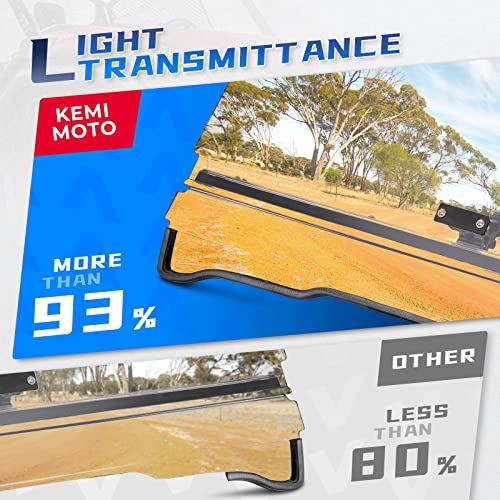 KEMIMOTO 3-IN-1 Flip Windshield for Pioneer 1000