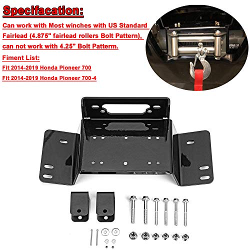 Front Bumper Winch Mount Plate for Honda Pioneer