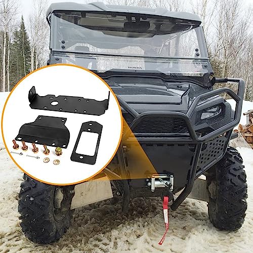 RANSOTO Winch Mount Plate for Honda Pioneer 1000