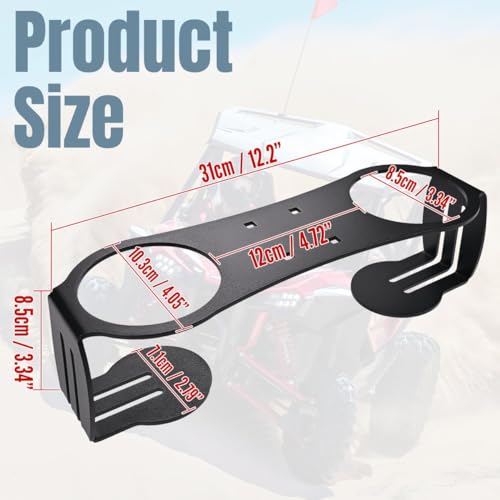 Canitu Black Grab Bar Dual Cup Holder