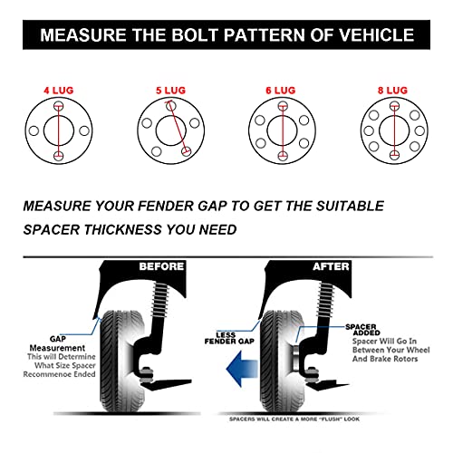 Black Forged 1 Inch ATV Wheel Spacers - 4 Pack