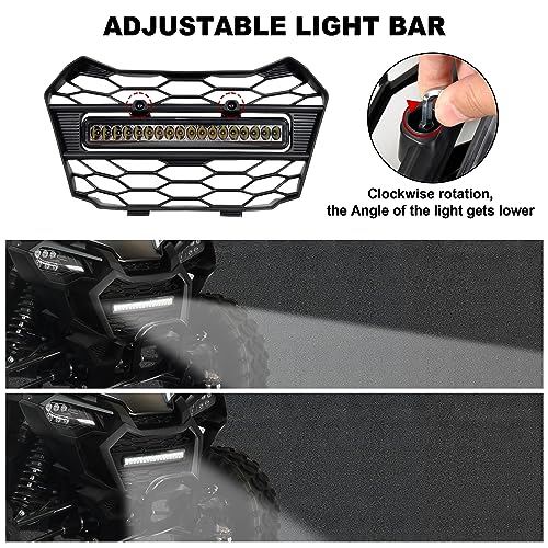 Front Mesh Grille with LED Light for Honda Talon