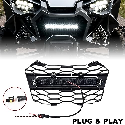Front Mesh Grille with LED Light for Honda Talon