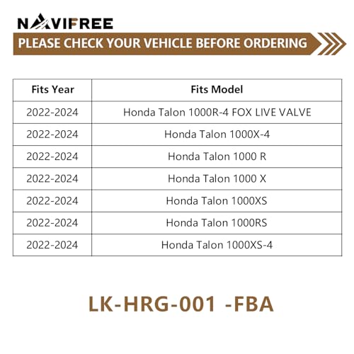 NAVIFREE Rear Bumper Brush Guard for Honda Talon