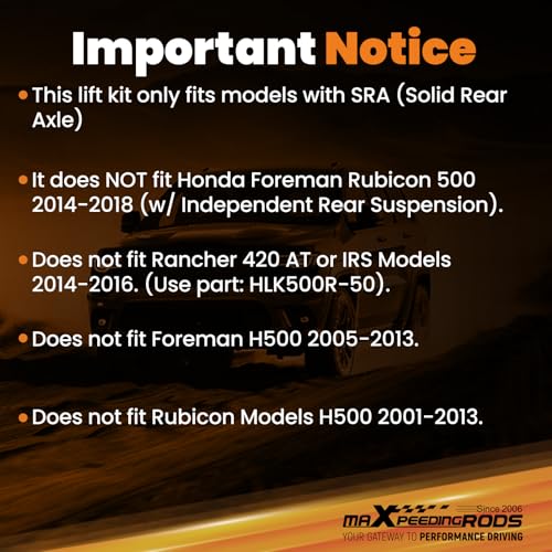 Honda 2" Lift Kit for Rancher & Foreman