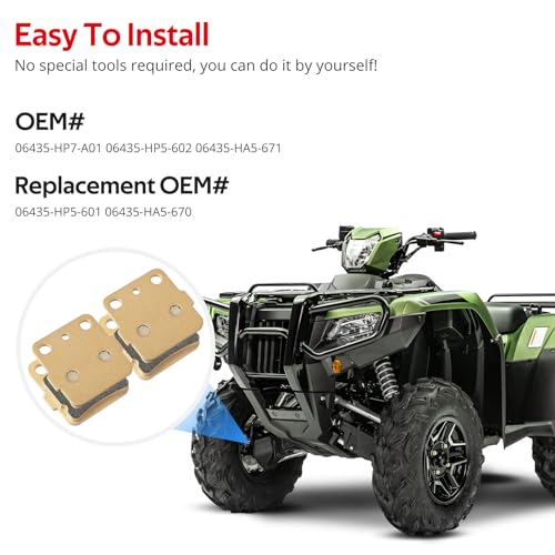 Semi-Metallic Front Brake Pads for Honda ATVs