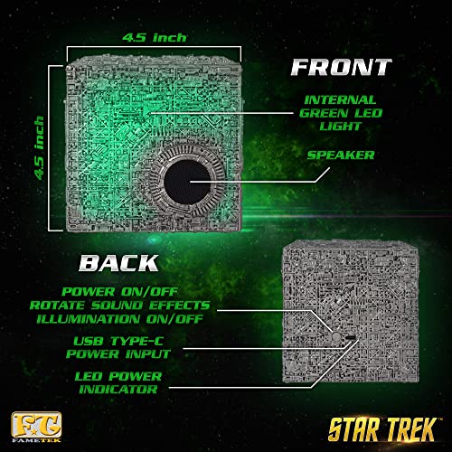 Star Trek Borg Cube Bluetooth Speaker with Lights & Sound
