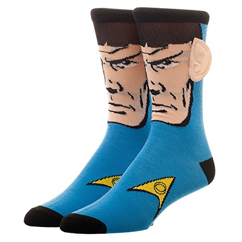 Spock Crew Socks - Blue, Sock Size 10-13
