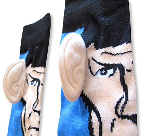 Spock Crew Socks - Blue, Sock Size 10-13