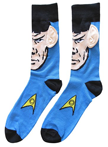 Spock Crew Socks - Blue, Sock Size 10-13