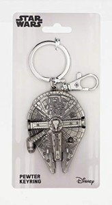 Millennium Falcon Large Silver Pewter Key Ring