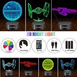 Star Wars 3D Lamp with Remote & Color Control