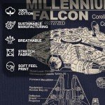Millennium Falcon Detailed Drawing T-Shirt for Men