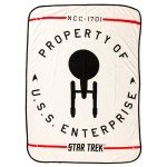 Cozy Star Trek USS Enterprise Fleece Throw Blanket