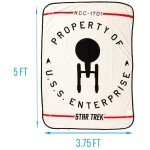 Cozy Star Trek USS Enterprise Fleece Throw Blanket